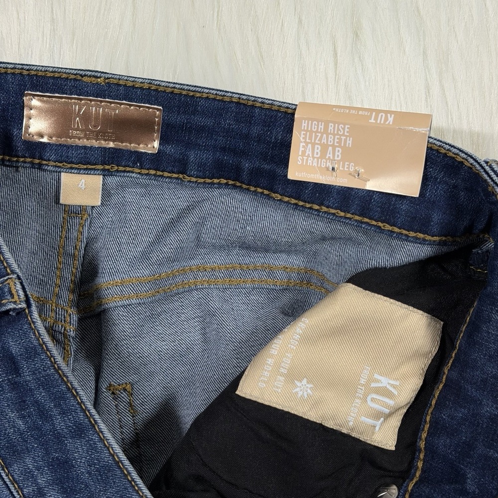Kut from the Kloth Size 4 Elizabeth Fab AB High Rise Straight Leg Denim Jeans - Picture 5 of 9